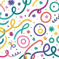 a colorful pattern with a variety of shapes and colors vector