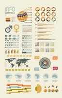 Infographics with world map. vector