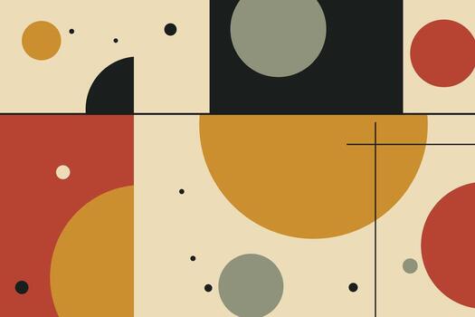 un vistoso resumen modelo con círculos y cuadrícula vector