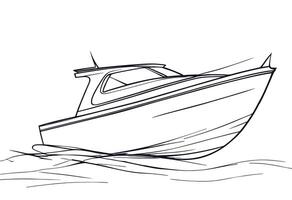 A boat is sailing on the water vector