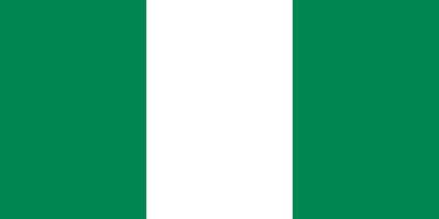 The flag of nigeria is shown in green and white vector