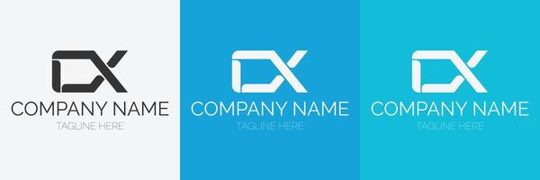 Letter CX company Logo, combination of letters C and X arranged that forms arrow negative space vector