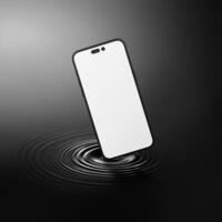 Phone Mockup in Water for Dynamic and Professional Technology Display photo