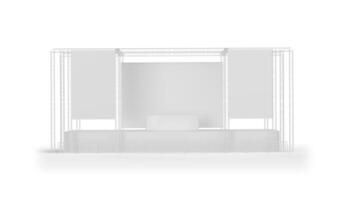 Mockup Screen on Stage Show for Elegant and Professional Event Presentation photo