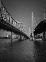 A bridge over a body of water photo