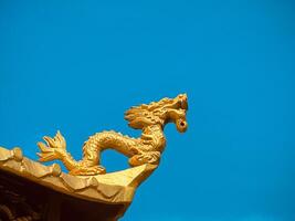 Dragon statue,dragon symbol,dragon Chinese is a beautiful Thai and Chinese architecture of shrine, temple.Symbol of good luck and prosperity during the Chinese New Year celebrations. photo