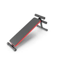 a 3D black and red exercise bench with a red handle photo