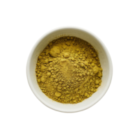 A bowl of spice powder in a photo taken from an overhead angle with a see-through background png