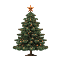 A christmas tree with a star on top png