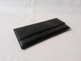 black rectangular wallet isolate on white photo