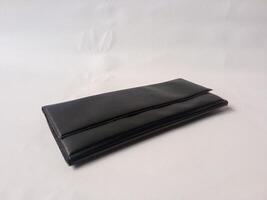 black rectangular wallet isolate on white photo