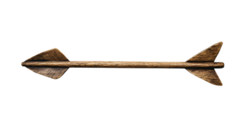Wooden Arrow Rustic Arrowhead Target Goal Aim Direction Craftsmanship Primitive Ancient Tribal png