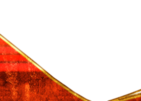 Abstract red wavy curve with golden wave png