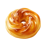 a donut with caramel on it png