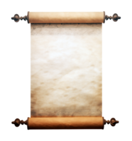 Blank Empty Scroll Mockup Isolated on Transparent Background png