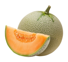 Melon with Melon Slice Isolated on Transparent Background png