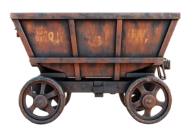 Mine Cart Side View Isolated on Transparent Background png