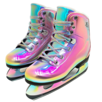 A pair of ice skates with laces isolated on a transparent background png