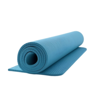 A yoga mat is rolled up and isolated on a transparent background png