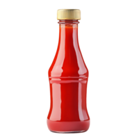 A bottle of ketchup is sitting on a transparent background png