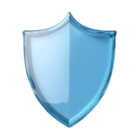 A blue shield with a reflective surface png