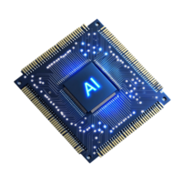 A computer chip with the letters AI on it png