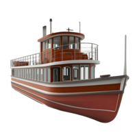 A large red boat with a transparent background png