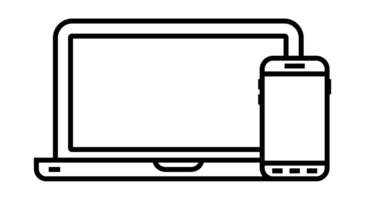Laptop and smartphone representing mobile computing and connectivity png