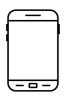 Modern smartphone with blank screen displaying mobile technology png