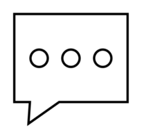 Chat message symbol with three dots representing typing png