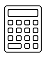 Calculator icon showing calculating, accounting, finance, and mathematics png