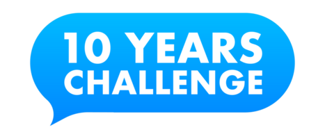 10 years challenge showing time passing and aging concept png