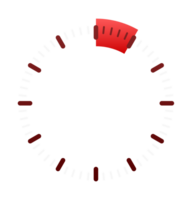 Clock showing deadline approaching with red portion highlighting urgency png
