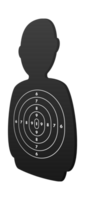 Human shaped target practice aiming point with concentric circles png