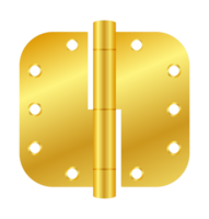 Golden door hinge connecting two parts, symbolizing union and access png