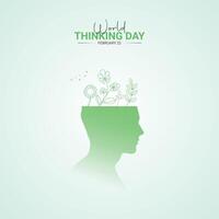 World Thinking Day Design Template Background vector