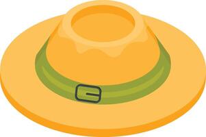 Safari Hat with Green Band vector