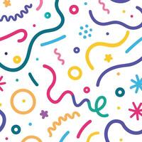 a colorful background with a variety of shapes and colors vector