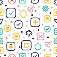 a colorful pattern with icons and symbols vector