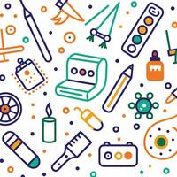 a colorful set of objects that are used to make art vector