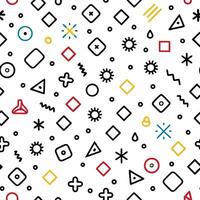 a pattern with geometric shapes and colors vector