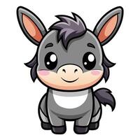 a cartoon donkey with a big nose and big eyes vector