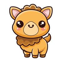 cute llama illustration vector
