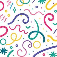 a colorful background with various shapes and lines vector