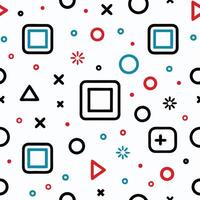 a seamless pattern with squares and circles vector