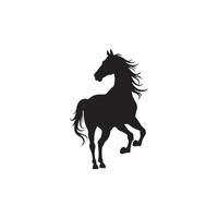 Creative simple Horse silhouette Style with white background template vector