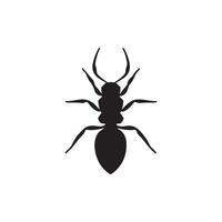 Simple Ant silhouette Style with background vector