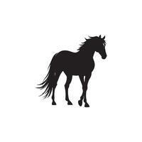 Simple Horse silhouette Style with design vector