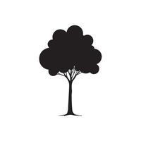 Simple Tree silhouette Style background vector