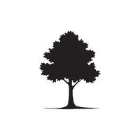 Tree silhouette Style with white design template vector